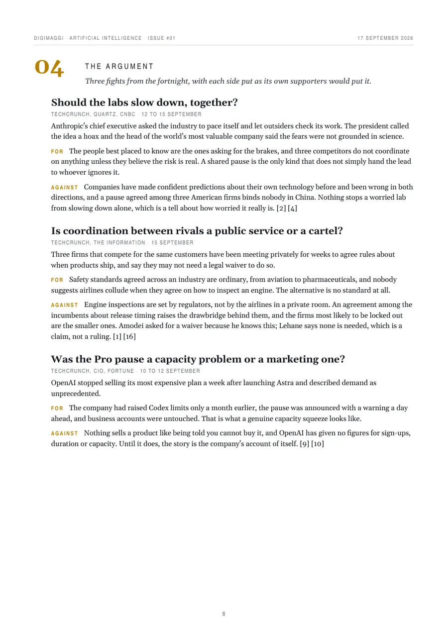 The argument, both sides