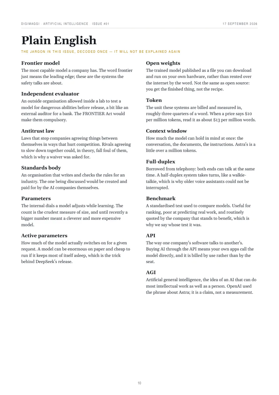 Plain English glossary